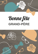 Chapeau et fleurs pour un grand-p&egrave;re &eacute;l&eacute;gant